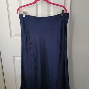 J. Crew Deep Blue Maxi Silk Skirt